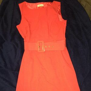 orange calvin klein dress